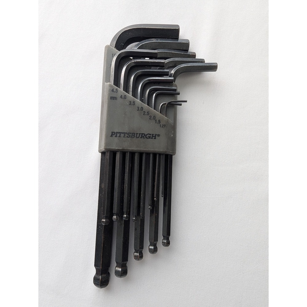 Pittsburgh Hex Key Set Metric 13pc Black Ball End L-Wrench Hand Tool Set